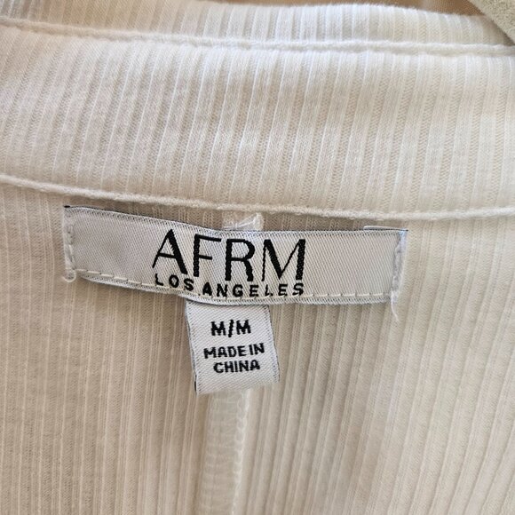 AFRM Rennia Rib Knit Front Button Shirt Dress Size M - Picture 5 of 6